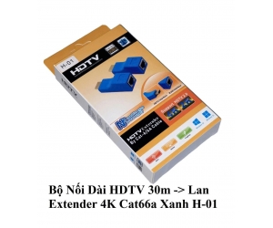 Bộ nối dài HDMI ra Lan 30m Cat6/6A Xanh H-01 FV