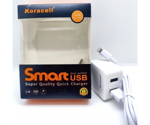 Bộ sạc Lightning - Koracell 2.4 Iphone (2 cổng USB 5V-2.4A, 1m)