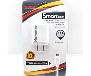 Bộ sạc MicroUSB - Hammer SN-H2.1 V8 (1 cổng USB 2.1A, 1m)