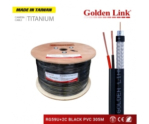 Cable Camera GOLDEN TAIWAN RG59/u+2c 305m có nguồn