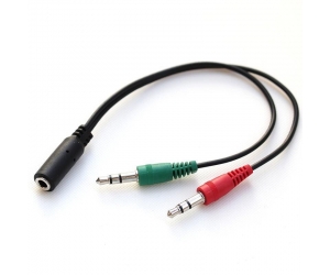 Cable Gộp Audio (Headset Adapter - 2 jack 3.5mm đực thành 1 jack 3.5mm Headset cái) - Tốt