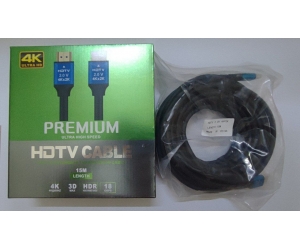 Cable HDMI 15m HIGHSPEED (HDTV 4K) (Dây tròn trơn, Box)(THAY THẾ CHO HDMI 15m ARIGATOO 4K )