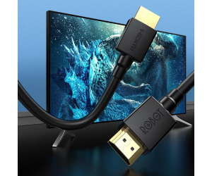 Cable HDMI 2m ROBOT RFH02 Chính hãng (4K, Dây tròn trơn) 