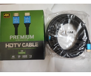 Cable HDMI 5m HIGHSPEED HDTV 4K (Dây tròn trơn, Box)
