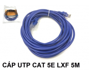 Cable LAN UTP CAT5E LXF 5m (mét thực tế: 4.24m) Bấm sẵn 2 đầu FV