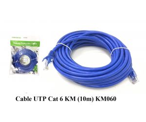 Cable LAN KINGMASTER UTP CAT6 10m Bấm sẵn 2 đầu (THAY THẾ CHO Cable LAN UTP CAT5 10m TẠM HẾT)