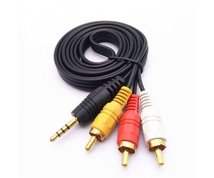 Cable Loa 1 đầu 3.5mm ra 3 đầu AV (Bông sen đực) dài 1.5m