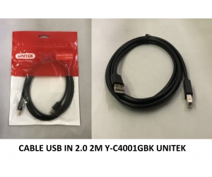 Cable Máy in 2m UNITEK Y-C4001GBK 2.0 (Đen)