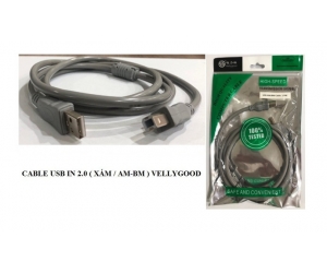 Cable Máy in 5m VellyGood Chống nhiễu 2.0 (Xám)