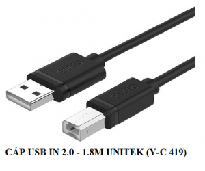 Cable Máy in 1.8m UNITEK YC 419 Chính hãng