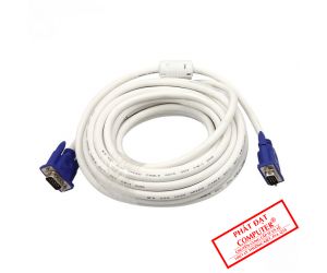 Cable VGA 10m Trắng Chống nhiễu