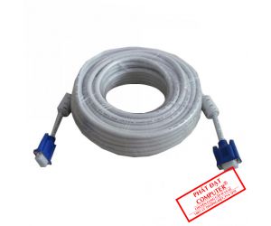 Cable VGA 15m Trắng Chống nhiễu