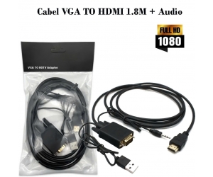 Cable VGA to HDMI 1.8m (Có Audio)