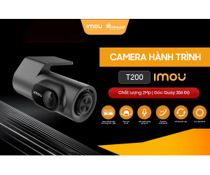 Camera Hành trình xe hơi IMOU T200 (Điều khiển bằng giọng nói Tiếng Anh, Độ phân giải 2MP, Hỗ trở thẻ 128GB, Ghi Hình Ban Đêm, App IMOU GO)