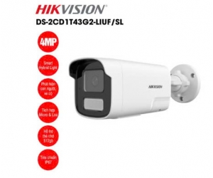 Camera IP HIK 2CD1T43G2-LIUF/SL (Thân, 4MP 2560x1440, F2.0, H.265+, Hồng ngoại 50m, Có Mic, Không đàm thoại 2 chiều, PoE,Loa báo động)