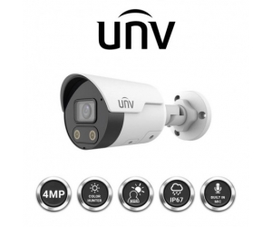 Camera IP Uniview C2124LE-ADF40KMC-WL 4MP Chính hãng Thân,lens 4mm,Hỗ trợ dùng được (Micro,PoE,thẻ nhớ lên đến 128G,Có màu ban đêm) App: EZView (UNV)