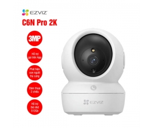 Camera IP Wifi EZVIZ CS-C6N Pro 2K 3MP Chính hãng (340°-55°, F2.4, 4mm, Đàm thoại 2 chiều, Có LAN, DWDR, Kèm nguồn 5V)