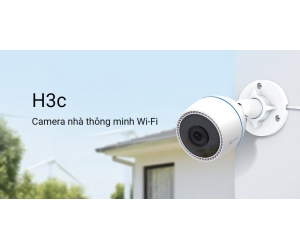 Camera IP Wifi EZVIZ H3c Color CS-H3c-R100-1K2WFL 2MP Chính hãng (Thân Ngoài trời, 1920x1080, H.265, F2.0, 4mm, DWDR, Có Micro, Không đàm thoại 2 chiều, Có màu 24/24, Kèm nguồn 12V, Có LAN)