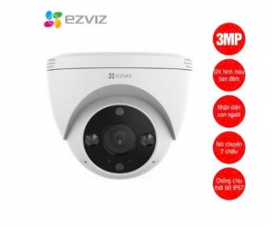 Camera IP Wifi EZVIZ H4 2K (3MP) bán cầu thông minh Chính hãng FV (Dome, 2304 * 12960 với khung hình đầy đủ 30fps, đàm thoại 2 chiều, Có màu 24/24, Kèm nguồn 12V, Có LAN) 
