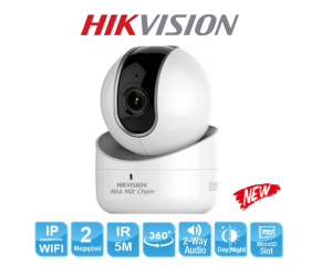Camera IP Wifi HIK DS-2CV2Q21FD-IW(B) 2MP Chính hãng (355°-90°, 1920x1080, F1.2, 2.8mm, H.265+, Đàm thoại 2 chiều, Có LAN, Kèm nguồn 5V)