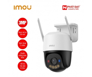 Camera IP Wifi IMOU Cruiser SC IPC-K7FP-3H0WE 3MP Xoay Ngoài trời Chính hãng (355°-90°, 1920x1080, 3.6mm, H.265, Có Mic Loa tích hợp, Đàm thoại 2 chiều, Đèn báo động, Có màu ban đêm, DWDR, Có LAN, Kèm nguồn 12V)