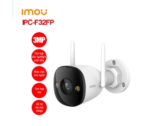 Camera IP Wifi IMOU IPC-F32FP 3MP Chính hãng ( Thân ngoài trời, 2560x1440, H.265, 2.8mm, Có màu ban đêm, có LAN,  Kèm nguồn 12V)