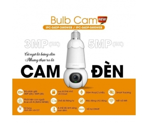 Camera IP Wifi IMOU PTZ Buld Cam  IPC-S6DP-5M0WEB 5MP Bóng đèn (355°-110°, 1920x1080, Đàm thoại 2 chiều, Có màu ban đêm, Ko LAN, Kèm đuôi đèn 220V)