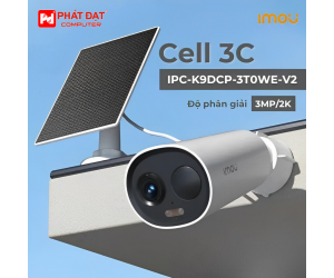 Camera IP Wifi Năng lượng mặt trời IMOU Bullet 3C IPC-K9DCP-3T0WE-V2 3MP/2K ( Ngoài trời, 2304x1296, 2.8mm, Có Lan, Có Mic, Đàm thoại 2 chiều, Phát hiện con người, Kèm nguồn 5V) 