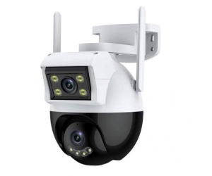 Camera IP Wifi YOOSEE 2 mắt QPT201 2MP Xoay ngoài trời (350°-100°,Mỗi mắt 2MP, 1920x1080, 3.6mm, Đàm thoại 2 chiều, Có màu ban đêm, có LAN, Kèm nguồn 12V)