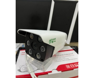 Camera IP Wifi YOOSEE 318S 3MP (Thân Ngoài trời, 2048×1536, 2 Anten, 6LED, Có màu ban đêm, Kèm nguồn 12V, Có LAN)
