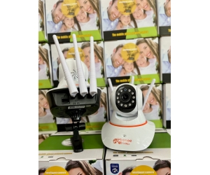 Camera IP Wifi YOOSEE HK315W 2MP (355°-120°, 1920x1080, 6mm, 3 Anten, Đàm thoại 2 chiều, Logo 3.0, có LAN, Kèm nguồn 5V)
