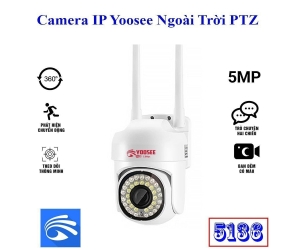 Camera IP Wifi YOOSEE PTZ 5136 (PTZ 28 LED) 2MP Xoay Ngoài trời (355°-90°, 1920x1080, 2 Anten, Logo 5.0, Đàm thoại 2 chiều, Có màu ban đêm, Ko LAN, Kèm nguồn 12V)