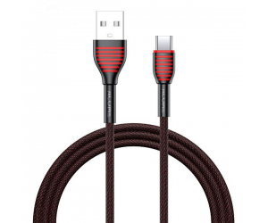 Cáp sạc MicroUSB - ACOME ASM-010 Red Chính hãng (Sạc nhanh, dây dù, 2.4A, 1m)