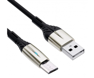 Cáp sạc MicroUSB - Hammer H-C12-M (Sạc nhanh, Dây dù, 3.0A, Có Led, 1m)