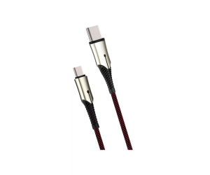 Cáp sạc Type-C - Hammer C13 Red Type-C To Type-C (Sạc nhanh, dây dù, 3A, 1m)