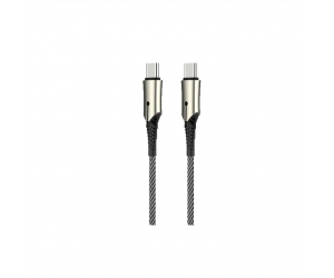 Cáp sạc Type-C - Hammer H-C15-C-C Grey Chính hãng Type-C To Type-C (Sạc nhanh, dây dù, 1m)
