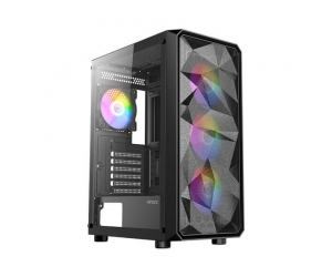 Case ANTEC AX83 RGB SẴN (sẵn 4 FAN RGB) (380 x 218 x 486mm, Hông kính cường lực, Fan đuôi 1x120mm có kèm RGB, Fan dưới 2x120mm ko kèm, Fan trước 3x120mm có kèm RGB, Fan trên 2x120mm ko kèm, Nút Bật/Tắt LED (dòng AX83 RGB), Nút điều khiển LED (AX83 ARGB), 2 x USB 2.0, 1 x USB 3.0, 1xHDD/SSD, 2xSSD, Tản nhiệt nước 120/240/360mm ko kèm, Nguồn dưới dây dài)