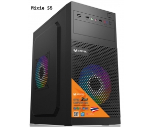 Case MIXIE S5 (275x170x350mm, Fan đuôi 1x80mm ko kèm, Fan hông 1x120mm ko kèm, 2xUSB2.0, 1xHDD, 1xSSD, Nguồn trên dây ngắn)