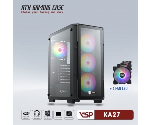 Case VSP KA27 (Kèm 4 Fan LED) BLACK (Đen) (Liên hệ nhân viên kinh doanh để được giá tốt hơn)