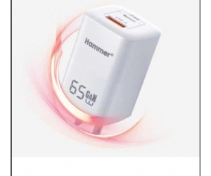 Cóc sạc nhanh HAMMER SN-H-GAN 3 65W (1 Cổng TYPE-C + 1 Cổng USB) FV 