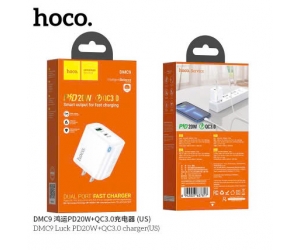 Cóc sạc nhanh HOCO DMC9 (1 cổng USB, 1 cổng Type-C, PD20W+QC3.0) 