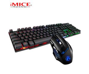 Combo Keyboard+Mouse IMICE AN-300 Chuyên game (Giả cơ, Full LED)