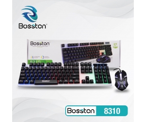 Combo Keyboard + Mouse BOSSTON 8310 Black LED Chính hãng