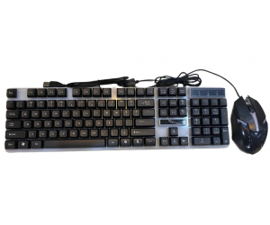 Combo Keyboard + Mouse G21B Black LED USB Giả cơ