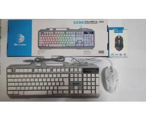 Combo Keyboard + Mouse G200 White LED USB Giả cơ