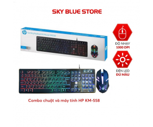 Combo Keyboard + Mouse HP KM558 LED USB Công ty KCC