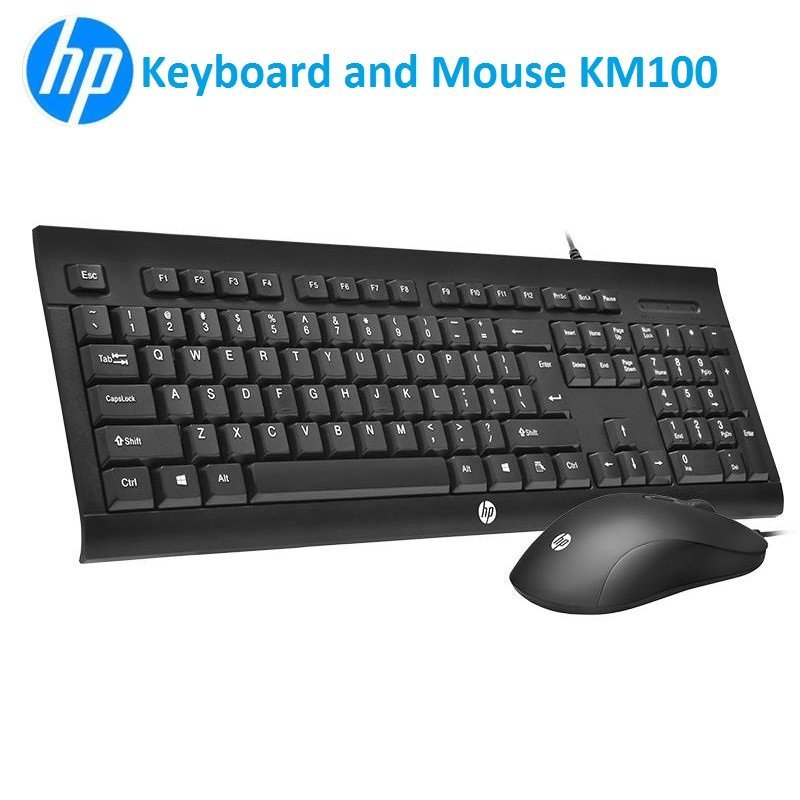 Combo Keyboard + Mouse HP KM100 Black USB Chính hãng - Vi Tính Phát Đạt -  phatdatcomputer.vn