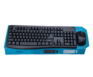 Combo ko dây Keyboard + Mouse RAPOO X1800S/X1800 Chính hãng (Có pin, 1xAA, 1xAA, Công tắc chuột)