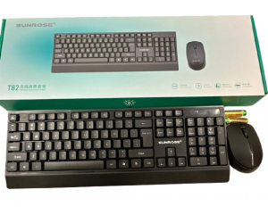 Combo ko dây Keyboard + Mouse SUNROSE T82 Công ty (Có pin, 1xAA, 1xAA) (ĐTKT)	