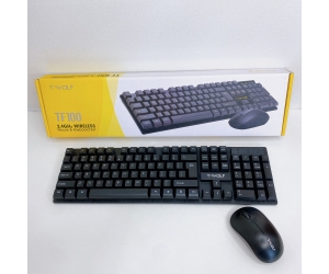 Combo ko dây Keyboard + Mouse T-WOLF TF-100 (Có pin, 1xAA, 1xAA, Hàng theo từng lô) (THAY THẾ CHO T-WOLF TF770)